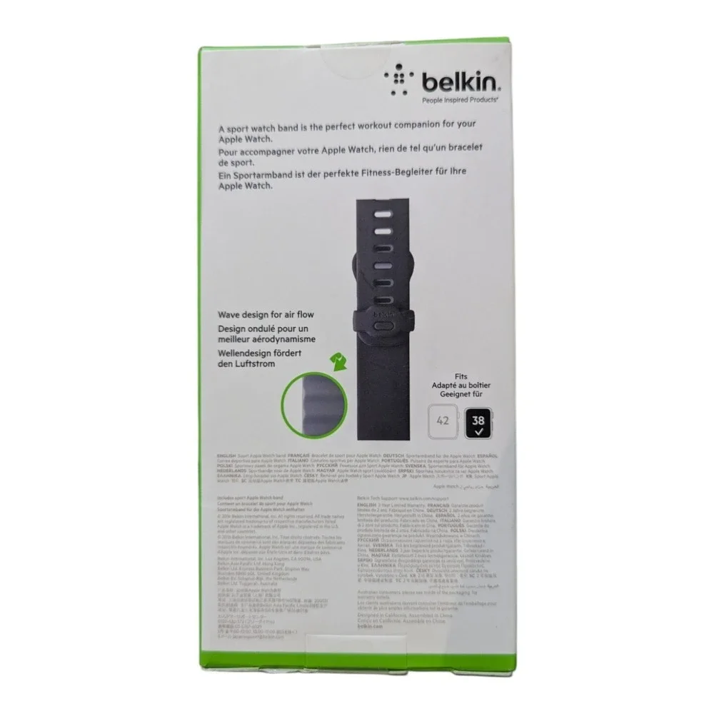 i5.‎ Belkin Apple Watch Sport Band 38mm - Black